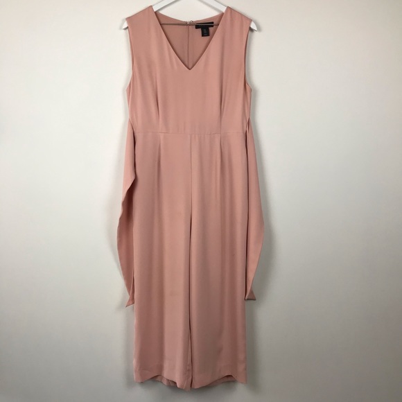 Tahari Blush Pink Self Tie Sleeveless Jumpsuit - Picture 3 of 16